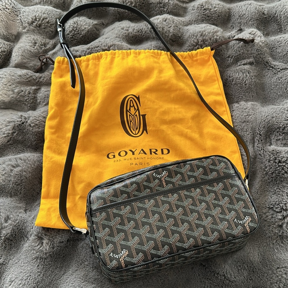 Goyard Cap Vert Bag Coated Canvas Black